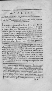 Du Béril de Saxe, dans lequel M. Tromsdorf a annoncé l'existence d'une terre nouvelle qu'il a nommée Agustine